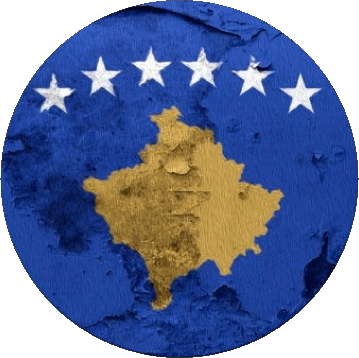 Rond Kosovo Europe Drapeaux 