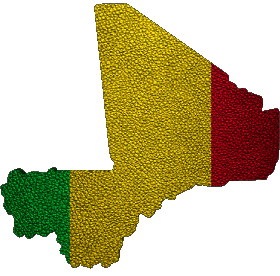 Carte Mali Afrique Drapeaux 