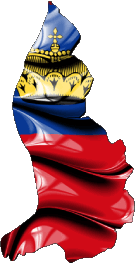 Carte Liechtenstein Europe Drapeaux 