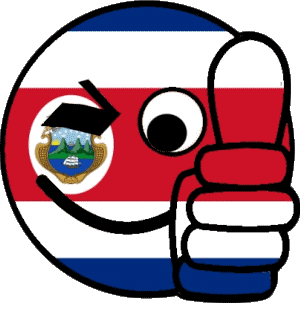 Smiley - OK Costa Rica America Flags 
