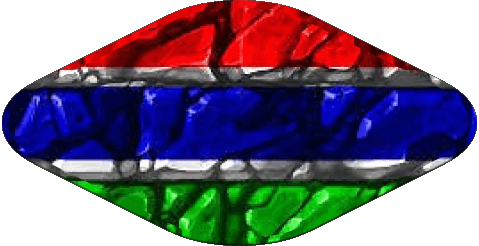 Oval 02 Gambia Afrika Fahnen 