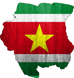 Karte Suriname Amerika Fahnen 