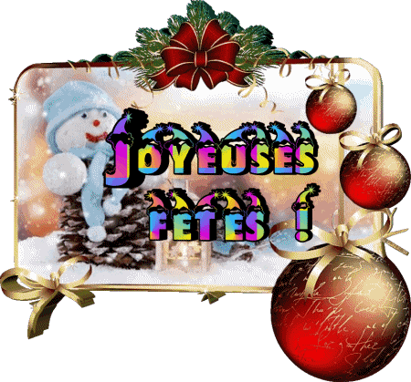 Serie 12 Joyeuses Fêtes (Noël) French Messages 