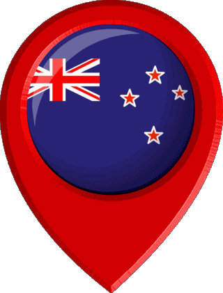 Location Pin New Zealand Oceania Flags 