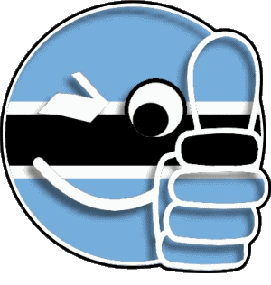 Smiley - OK Botswana Afrique Drapeaux 