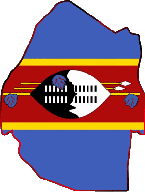 carte Eswatini Afrique Drapeaux 