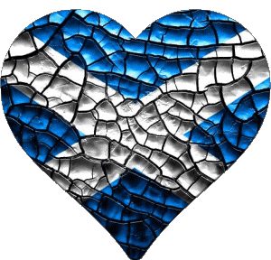 Cuore Scozia Europa Bandiere 