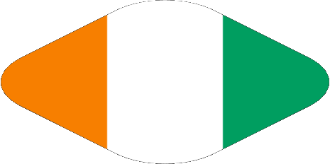 Ovale 02 Côte d Ivoire Afrique Drapeaux 