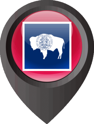 Perno di posizione Wyoming U.S.A - Stati America Bandiere 