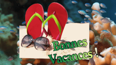 006 Sfondo animato Bonnes Vacances Francese Messagi 