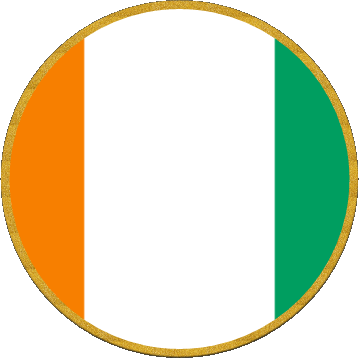 Rond Côte d Ivoire Afrique Drapeaux 