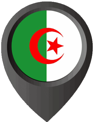 Epingle de Localisation Algérie Afrique Drapeaux 