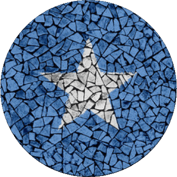Rond Somalia Africa Flags 