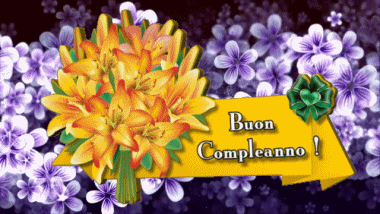 002 Animated Background Floreale Buon Compleanno Italian Messages 