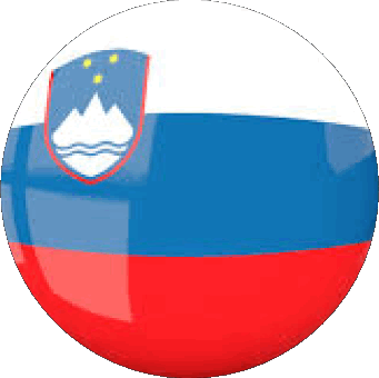 Round Slovenia Europe Flags 