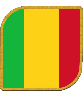 Square Mali Africa Flags 