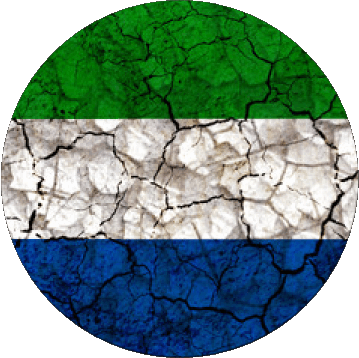 Round Sierra Leone Africa Flags 