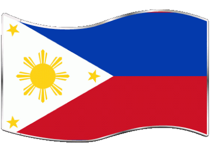 Rectangle Philippines Asie Drapeaux 