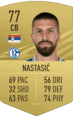Matija Nastasic Serbie F I F A - Joueurs Cartes Jeux Vidéo Multi Média 