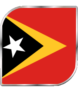 Quadrato Timor Est Asia Bandiere 