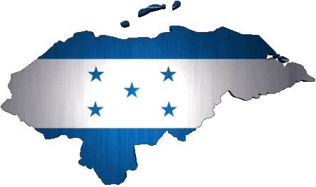 Karte Honduras Amerika Fahnen 