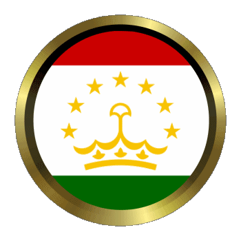 Rond - Anneaux Tadjikistan Asie Drapeaux 