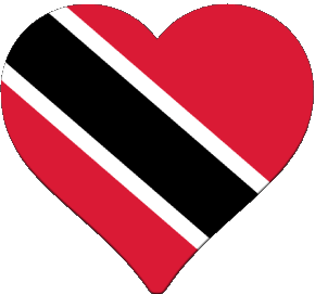 Corazón Trinidad y Tobago América Banderas 