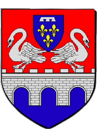 Blazon-Blazon PONTORSON 50 Departments - Cities France Flags 