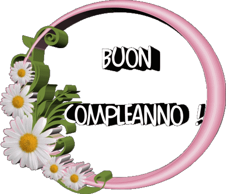 021 Fond Transparent Floreale Buon Compleanno Italien Messages 