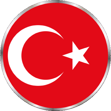 Round Turkey Asia Flags 