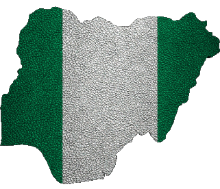 Carta Geografica Nigeria Africa Bandiere 
