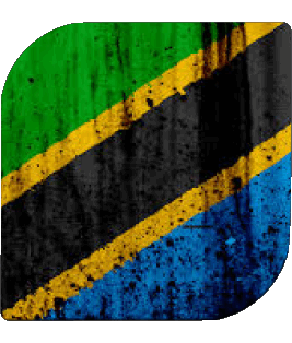 Quadrato Tanzania Africa Bandiere 