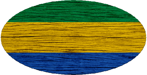 Oval 01 Gabun Afrika Fahnen 