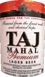 Taj Mahal Beer India Beers Drinks 