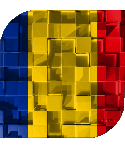 Quadrato Romania Europa Bandiere 