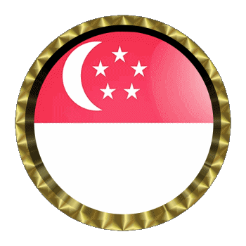 Round - Rings Singapore Asia Flags 
