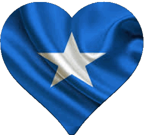 Corazón Somalia África Banderas 