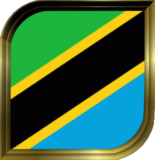 Carré Tanzanie Afrique Drapeaux 