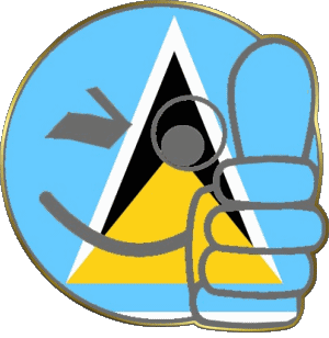 Smiley - OK St. Lucia America Flags 