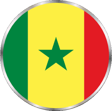 Rond Sénégal Afrique Drapeaux 