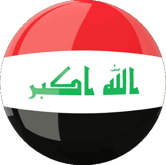 Rond Iraq Asie Drapeaux 