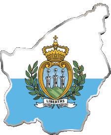 Map San Marino Europe Flags 