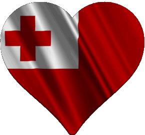 Heart Tonga Oceania Flags 