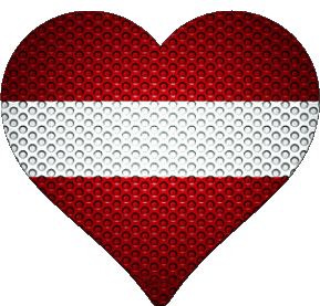 Corazón Letonia Europa Banderas 