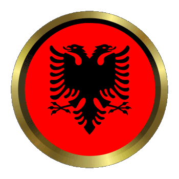 Rond - Anneaux Albanie Europe Drapeaux 