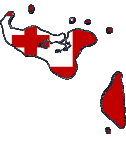 carte Tonga Océanie Drapeaux 