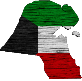Map Kuwait Asia Flags 