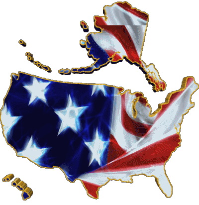 Carta Geografica U.S.A - Nazionale America Bandiere 