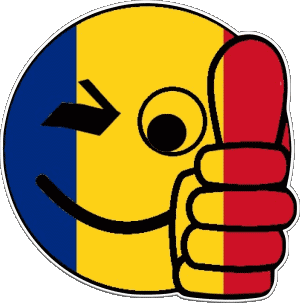 Smiley - OK Rumänien Europa Fahnen 