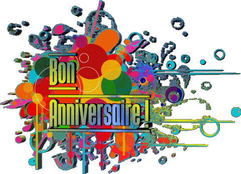 008 Transparenter Hintergrund Abstrait - Géométrique Bon Anniversaire Französisch Nachrichten 